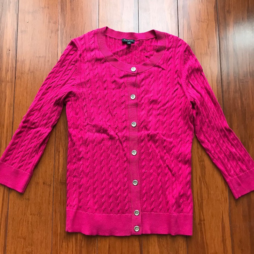Adorable bright pink cardigan
